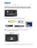 PASCO PS-2600 Battery Replacement Instructions preview