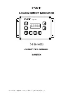 PAT DS 50 Operator'S Manual предпросмотр