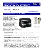 Preview for 1 page of Patton electronics 1058 Quick Reference