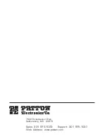 Preview for 12 page of Patton electronics 1200P Installation And Operation Manual