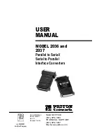 Preview for 1 page of Patton electronics 2036 User Manual