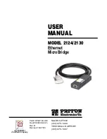 Preview for 1 page of Patton electronics 2124 User Manual