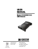 Preview for 1 page of Patton electronics 2192 User Manual