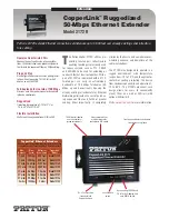 Patton electronics CopperLink 2172R Specification Sheet preview