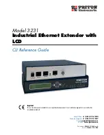 Preview for 1 page of Patton electronics Industrial Ethernet Extender with LCD Interface... Cli Reference Manual