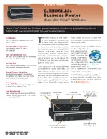 Patton electronics OnSite 3210 Series Specification Sheet preview