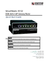 Preview for 1 page of Patton electronics SMARTNODE 4552 Quick Start Manual