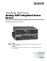 Preview for 1 page of Patton electronics SmartNode 4830 Series Getting Started Manual
