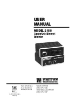 Patton 2158 User Manual preview
