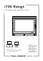 Предварительный просмотр 1 страницы Paul Agnew i700 Series User Instructions And Installation