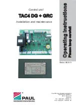 Paul TAC4 DG + TCP Installation And Maintenance Manual предпросмотр