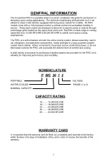 Preview for 3 page of QA OCEANAIRE PWC60 Engineering, Installation And Service Manual