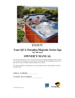 QCA Spas Paradise Series Owner'S Manual preview