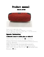 QFX BT-220 Product Manual preview