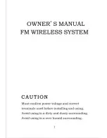 Предварительный просмотр 1 страницы QFX M-336 Owner'S Manual