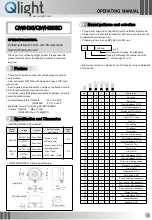 Preview for 1 page of Qlight QWH35 Operating Manual