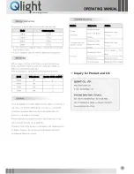 Preview for 2 page of Qlight SM30 Operating Manual