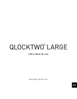 QLOCKTWO LARGE Instructions For Use Manual preview