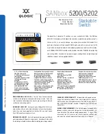 Preview for 1 page of Qlogic SANbox 5200 Series Specifications