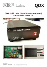 QRP Labs QDX Operating Manual preview