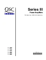QSC III Series Technical & Service Manual preview