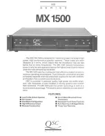QSC MX 1500 Specification Sheet preview