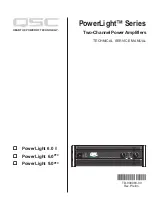 QSC PowerLight Series Technical & Service Manual preview