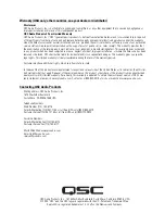 Предварительный просмотр 10 страницы QSC SC-322 User Manual