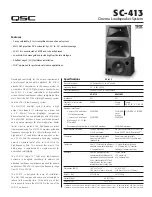 Предварительный просмотр 1 страницы QSC SC-413 Specification Sheet