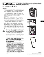 Preview for 11 page of QSC SR-110 Specifications