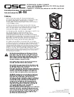 Preview for 15 page of QSC SR-110 Specifications