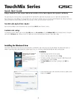 QSC TouchMix Quick Start Manual предпросмотр