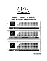 QSC USA 850 User Manual preview