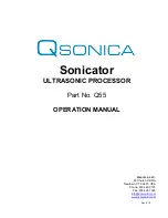 Предварительный просмотр 1 страницы Qsonica Q55 Operation Manual