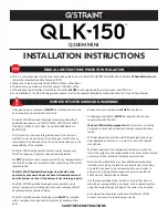 Q'STRAINT QLK-150 Installation Instructions Manual preview