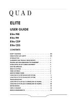 Preview for 3 page of QUAD Elite Series Owner'S Manual