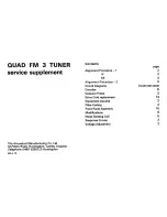 Предварительный просмотр 2 страницы QUAD FM 3 Service Manual