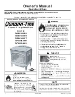 Quadra-Fire EXPLR-III-PBK Owner'S Manual preview