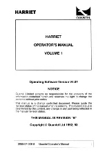 Preview for 1 page of Quantel Harriet Operator'S Manual