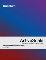 Предварительный просмотр 1 страницы Quantum ActiveScale P100E3 Site Preparation And Requirements Manual