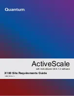 Предварительный просмотр 1 страницы Quantum ActiveScale X100 Facility Requirements Manual