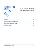 Quantum ATL M1500 Unpacking Instructions Manual preview