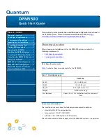 Предварительный просмотр 1 страницы Quantum DPM 5500 Quick Start Manual