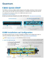 Предварительный просмотр 1 страницы Quantum F2000 Quick Start