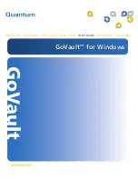 Quantum GoVault 40GB User Manual preview
