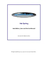 Quantum Hot Spring Installation, User And Service Manual preview