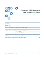 Предварительный просмотр 1 страницы Quantum LTO 1U Installation Manual