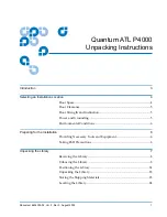 Quantum P4000 Series Unpacking Instructions Manual preview