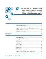 Quantum P4000 Series User Manual Addendum preview