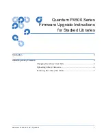 Предварительный просмотр 1 страницы Quantum PX500 Series Firmware Upgrade Manual